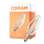 Osram LED Superstar Classic E14 Mignon Filament Klar 2.2W 300lm - 927 Ekstra Varm Hvit | Dimbar -  Erstatter 25W