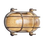 Nordlux Helford Veggbelysning Messing og Glass Nikkel | IP64 - Egnet for E27