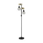 Eglo Gulvlampe Townshend 5 Stål Tre Svart | IP20 - Egnet for 2x E27 