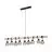 Eglo Pendel Lampe Townshend 5 Stål Tre Svart | IP20 - Egnet for 9x E27 