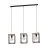Eglo Pendel Lampe Libertad Stål Tre Svart Brun | IP20 - Egnet for 3x E27 
