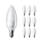Fordelspakning 10x Philips Corepro LED Mignon E14 matt 5W 470lm - 827 ekstra varm hvit | erstatter 40W